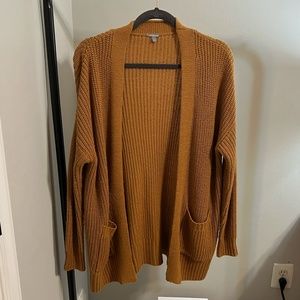 Orange knitted cardigan